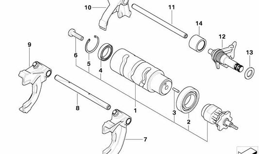 Rodamiento radial rígido OEM 23127681518 para motos BMW K1200S, K1300S, K1200R, K1300R, K1200GT, K1300GT. Original BMW Motorrad.