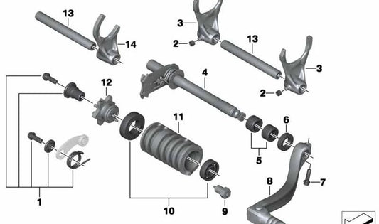 RAIL OF COMMAND OEM 23007707045 for BMW Motorrad G450x (2008-2011). Original BMW Motorrad.