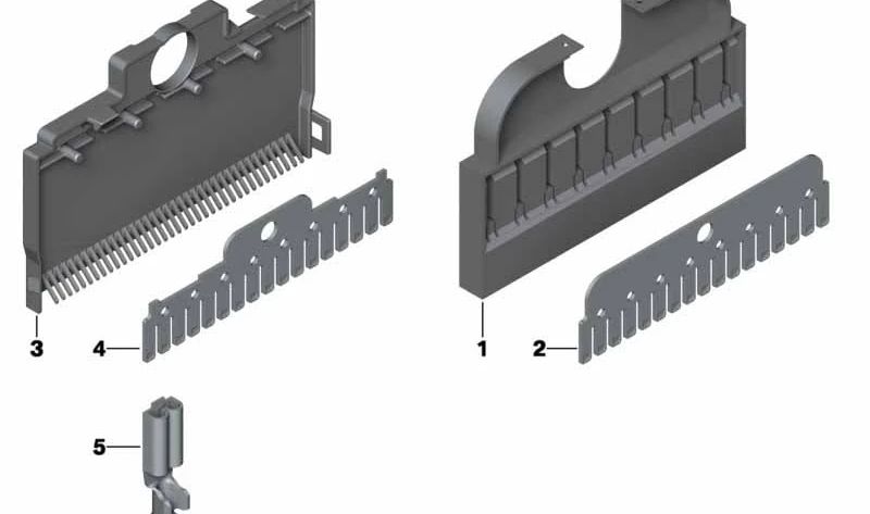 Caja aislante de conector eléctrico OEM 61136825781 para MINI {F55,F56,F57,F54,F60,R55,R56,R57,R58,R59,R60,U25,F65,F66,F67} y BMW {E81,E82,E87,E88,F20,F21,F22,F23,F30,F31,F32,F33,F36,G20,G21,F10,F11,G30,G31,G01,G02,G05,G06,G07,etc}. Original MINI y