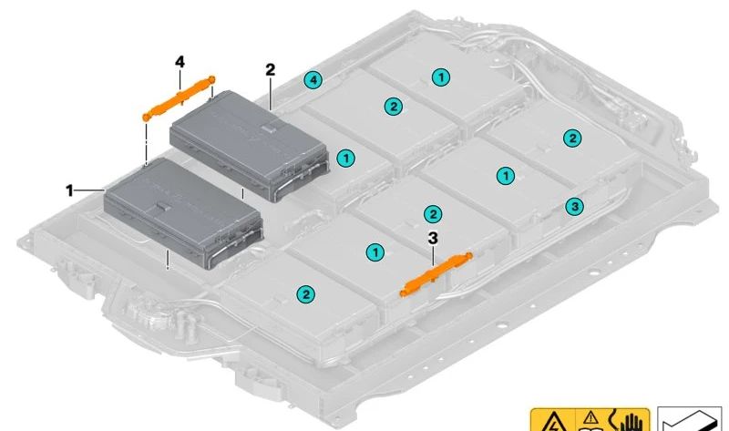 Module de cellule de batterie haute tension pour BMW I20 (OEM 61278847476). BMW d'origine