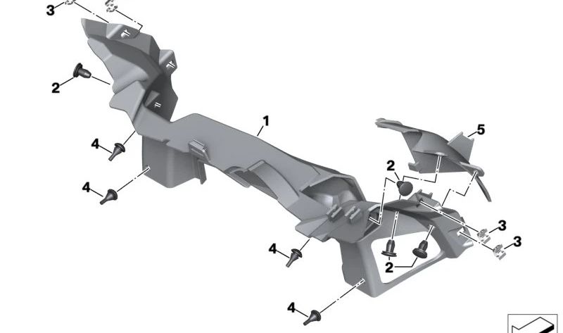 Conducto de aire del radiador OEM 46638403904 para BMW Motorrad R 1200 GS (K25), R 1200 GS Adventure (K25), R 1200 R (K27). Original BMW Motorrad.