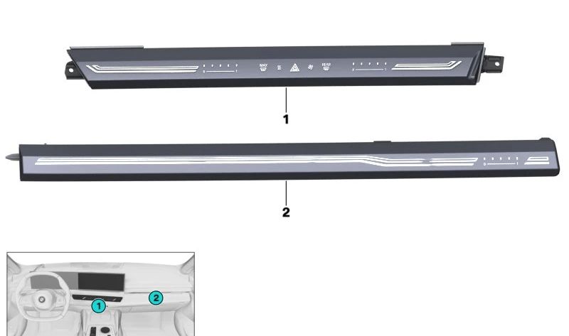 Instrument Panel Touch Panel for BMW 5 Series G60, G61, G68 (OEM 61315B35118). Original BMW