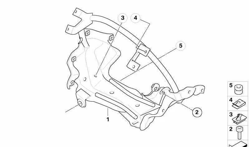 Soporte de revestimiento OEM 46637678933 para motos BMW F650GS, F650GS Dakar, G650GS. Original BMW Motorrad.