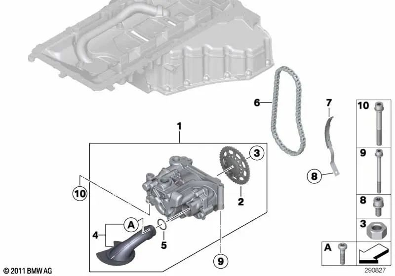 Saugrohr per BMW F10, F06, F06N, F12, F12N, F13, F13N (OEM 11417847593). BMW originale