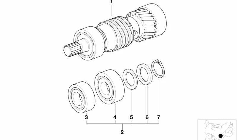 Anillo de seguridad OEM 23121340807 para motos BMW R1100GS, R1100R, R1100RS, R1100RT, R850GS, R850R, R850RT. Original BMW Motorrad.