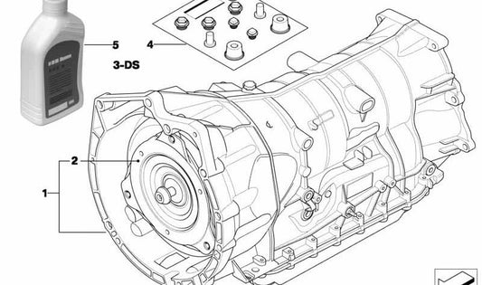 Convertidor de par OEM 24407588737 para BMW E82, E88, E90, E91, E92, E93, E60, E61, E84, E89. Compatible con modelos automáticos y manuales según versión. Original BMW.