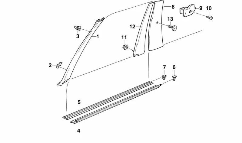 Percha para ropa OEM 51431911847 para BMW E30. Accesorio interior original BMW. Ideal para colgar prendas en el interior del vehículo.