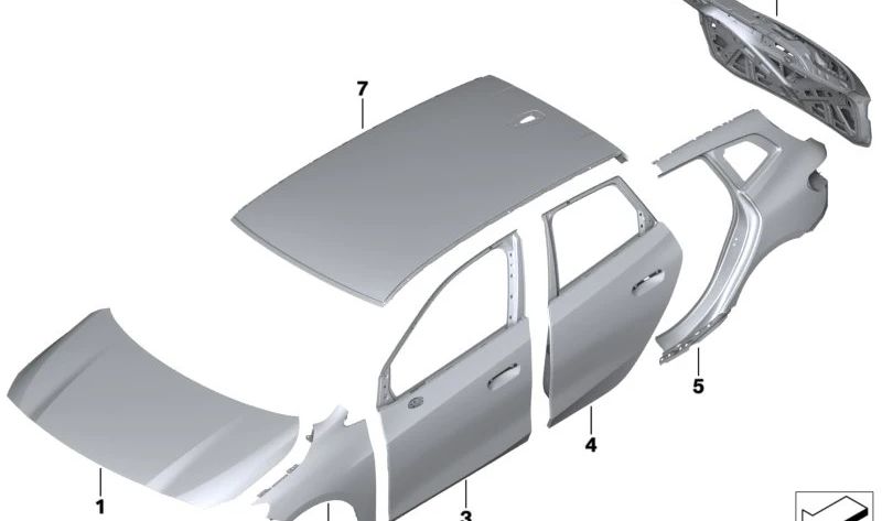 Película exterior de techo OEM 41009630390 para BMW Serie 2 Active Tourer U06 (2020–2025). Original BMW.