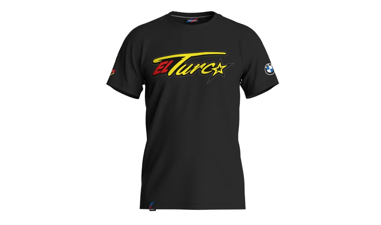 Camiseta Fan Toprak talla S negra OEM 766185678A52 para BMW Motorrad. Original BMW Motorrad.