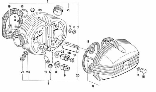 Caixa direita 11121338678 para BMW E30, E34, E36, E32, E31 com motor M60 V8. Substituição original da BMW.