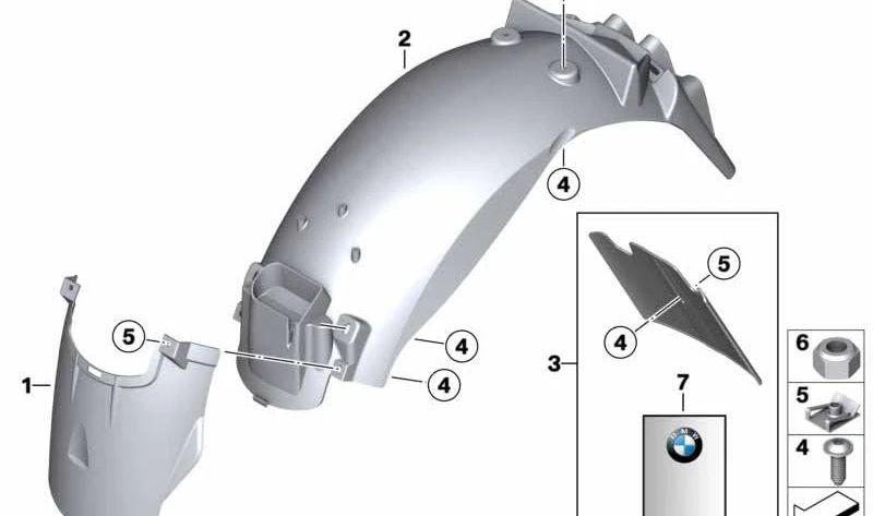 Tapacubos trasero OEM 46627673714 para moto BMW R 1200 ST (K28). Original BMW Motorrad.