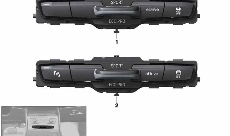 Central Console Control unit switch 61319392809 for BMW F45, F45N. Original BMW.