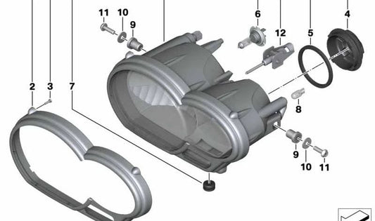 OEM FARM Adorno 6312766758 for bmw r 1200 gs motorcycles, R 1200 GS Adventure. Original BMW Motorrad.