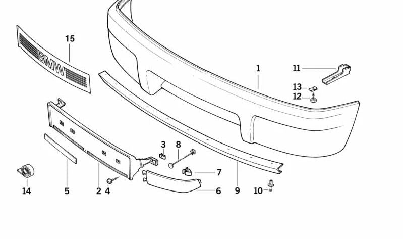 Cinta de sujeción OEM 51111973721 para BMW E30, E90, E92, E93, E34, E60, E61, F10, F11, E63, E64, E32, E38, E65, E66, E31. Original BMW.