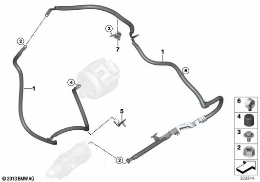 Alternator and starter cable B+ OEM 12428577243 for BMW X3 F25, X4 F26. Genuine BMW.