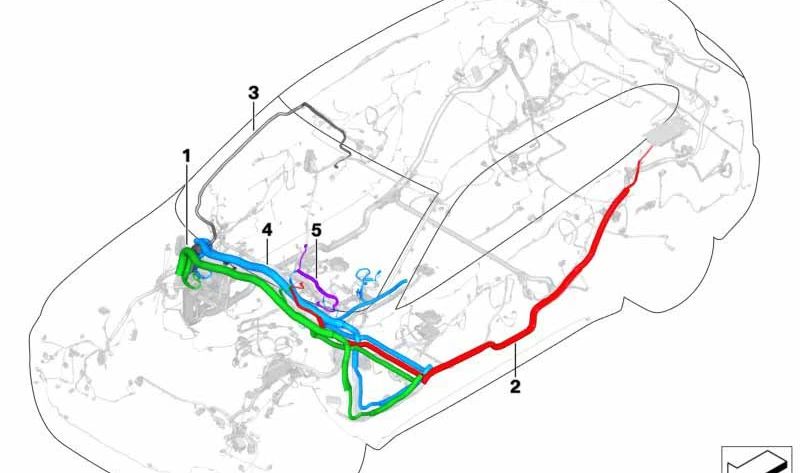 Cavo di riparazione per unità principale OEM 61126821882 per BMW F48, F49. BMW originale.