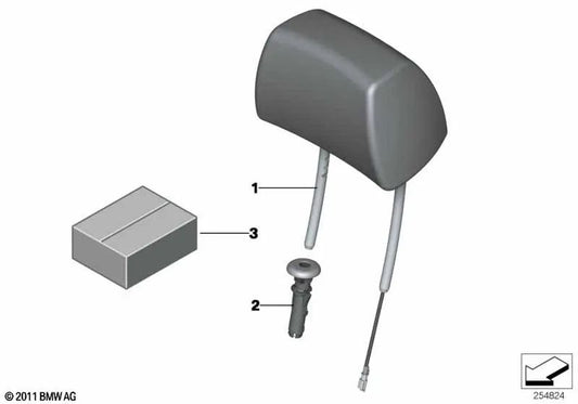 Guida poggiatesta nera OEM 52109180802 per BMW E90, E91, E92, X3 F25, X4 F26... e altro ancora. BMW originale.