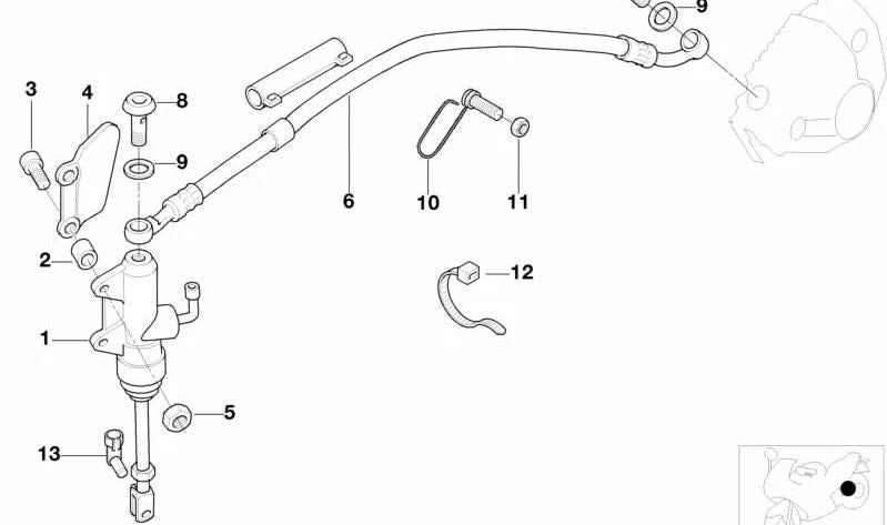 Bremsschlauch hinten OEM 34327651643 für BMW Motorräder R 1150 RS, R 1150 R, R 850 R... und mehr. Original BMW Motorrad.