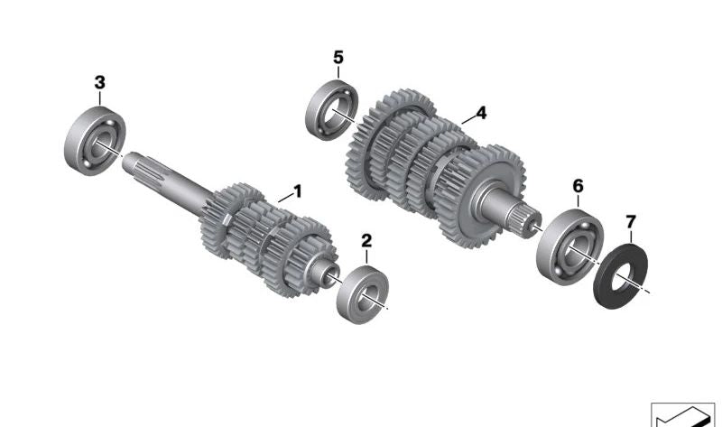 Eje de transmisión OEM 23008568647 para BMW Motorrad F 750 GS, F 800 GS, F 850 GS, F 900 GS, F 900 R y F 900 GS Adventure. Original BMW Motorrad.