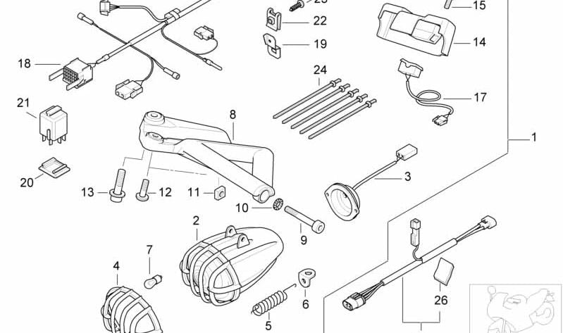 Tuerca cuadrada M6 OEM 63177661895 para motos BMW R1150GS, R1200C, R850C... y más. Original BMW Motorrad.