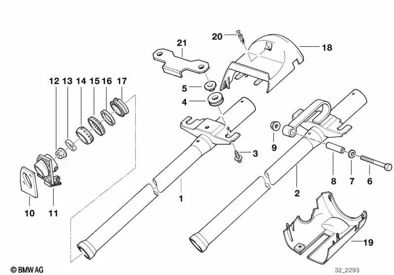 Junta de dirección OEM 32311159766 para BMW Serie 3 E36, Z3 E36. Original BMW.