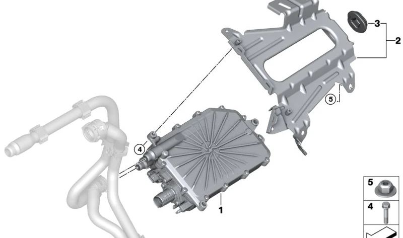 Pasacables de goma OEM 64125A1BE74 para BMW G26E y G26F (Serie 4). Original BMW.