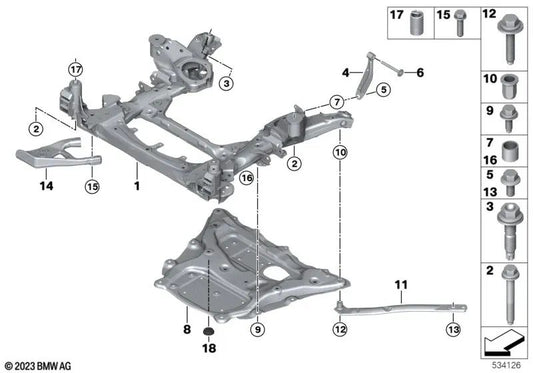 Left anti-impact seat for BMW X5 F95, G05, G18, X6 F96, G06, X7 G07, XM G09 (OEM 31106878753). Genuine BMW