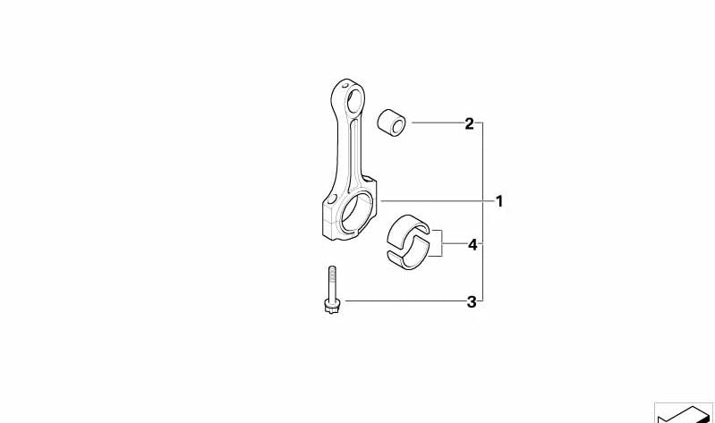Tornillo de biela OEM 11247791021 para MINI R50 One D. Original MINI.