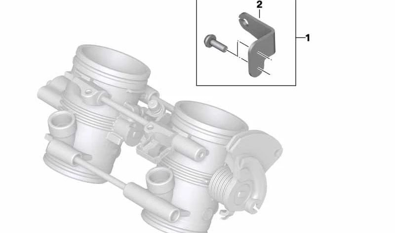 Supporto per cavo Accelerator OEM 13547686369 per motociclette BMW F 650 GS, F 650 GS Dakar, G 650 GS, G 650 X ... e altro. BMW MOTORAD originale.
