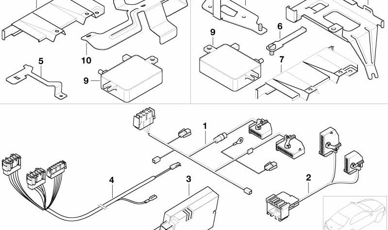 Soporte de fijación para módulo emisor/receptor OEM 84136902490 para BMW E46, E39. Original BMW.