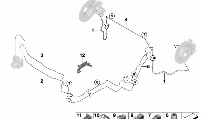 OEM 34306798466 Frein arrière pour BMW F40, F44, F45, F46, F48, F39. BMW d'origine.