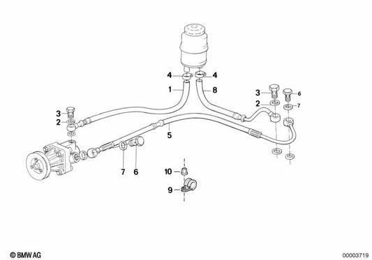 Tubería de retorno para BMW (OEM 32411137144). Original BMW