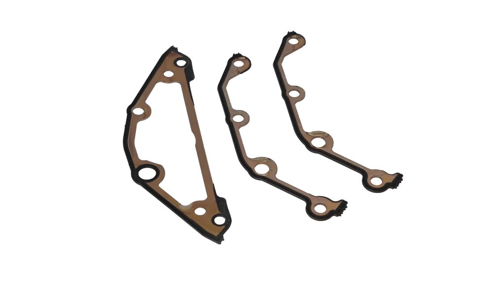 Junta para tapa de cadena OEM 11141439717 para BMW E53, E60, E61, E63, E64, E65, E66, E70. Compatible con motores N62 y N62T. Original BMW.