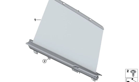 Protetor solar direito cego para BMW X3 F97, G01 (OEM 51357422722). BMW original