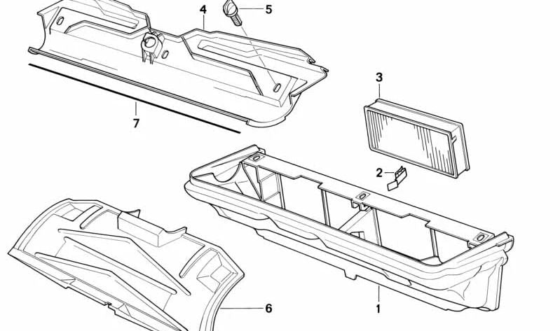 Tapa de calefacción OEM 64118390083 para BMW E34, E31. Original BMW.