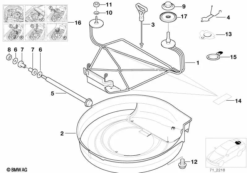 BMW Liftgriff Serie 3 E36, Mini R50, R53, R56, R58 (OEM 51718165737). Original BMW