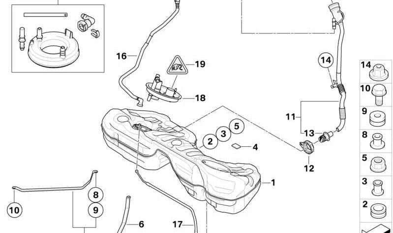 Conector eléctrico 6 pines OEM 61136920056 para BMW E46, E82, E88, E90, E92, E93. Original BMW.