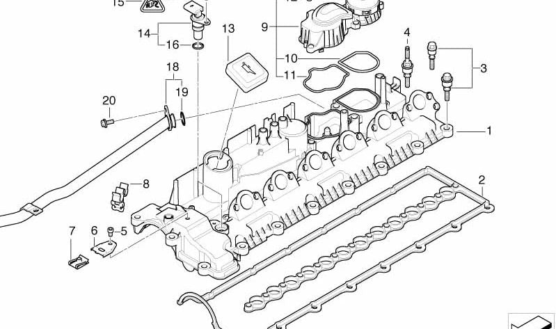 O -OMD Board 11127798103 for BMW E60, E61. Original BMW piece. Dimensions: 20,22x3.53 mm. Ideal for cylinder head and other compatible components.