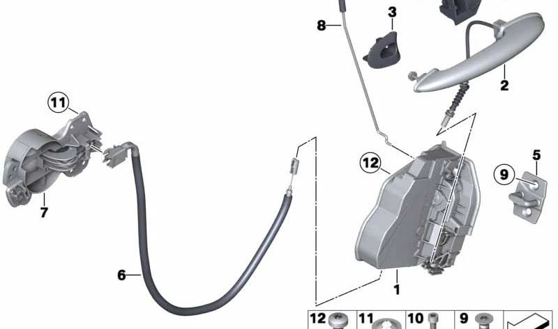 Barra de unión izquierda OEM 51219800631 para MINI Countryman R60 (2010–2016). Original MINI.