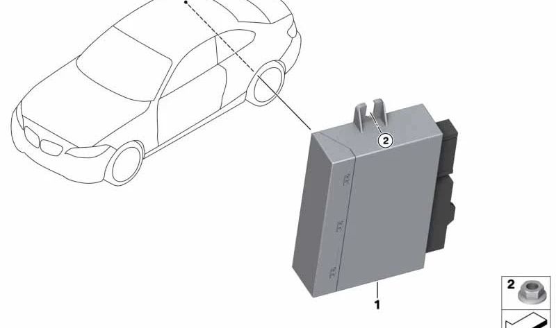 Módulo techo eléctrico cabrio OEM 61357458168 para BMW F23, F23N. Controla la apertura y cierre del techo descapotable. Original BMW.