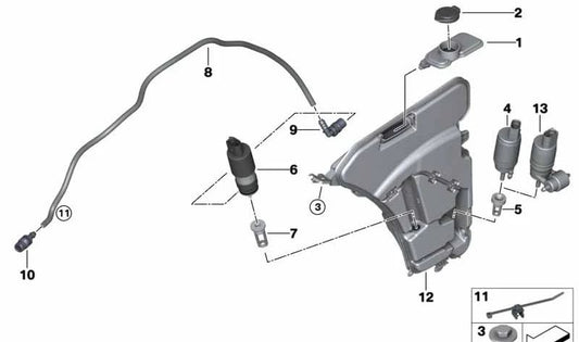 Rastkupplung pour BMW F90, G30, G31, G38, G32, G11n, G12N (OEM 61677210625). BMW d'origine