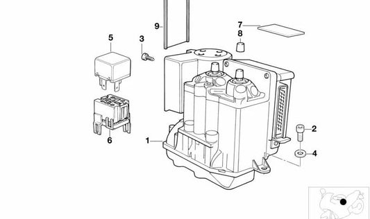Tapa para relé ABS OEM 34512331973 para BMW Motorrad R 1150 GS, R 1150 GS Adventure, R 1100 S, K 1200 RS... y más. Original BMW Motorrad.