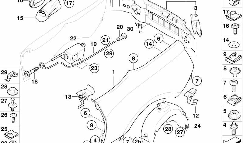 Panel trasero completo OEM 41003427185 para BMW Z4 E86 3.0si y Z4 M 3.2. Compatible con transmisiones manuales y automáticas. Años 2006 a 2008. Repuesto original BMW.