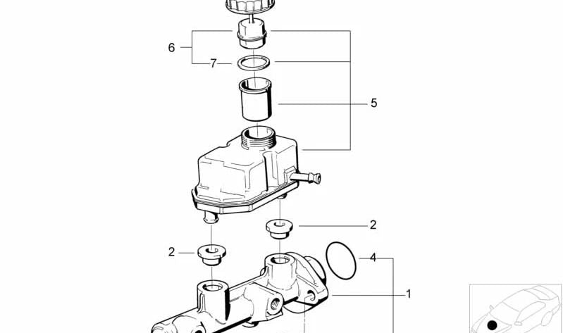 OM Liquid Liquid Sensor 34321162823 brake level for BMW E36 316i and 318i (1990–2000). Original BMW piece.