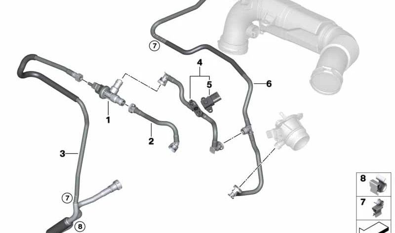 Válvula de ventilación del depósito OEM 13907614013 para BMW F40, F52, F44, F45, F45N, F46, F46N, F48, F48N, F49, F49N y MINI F54, F54N, F55, F55N, F56, F56N, F57, F57N, F60, F60N. Original BMW y MINI.