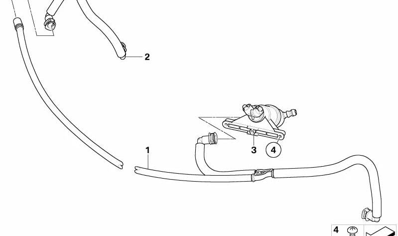 **Tobera de alta presión izquierda OEM 61677038415 para BMW E60, E61. Original BMW.**