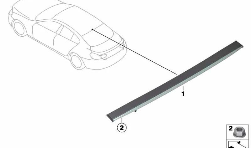 Luz de freno trasera OEM 63257988860 para BMW Serie 6 Gran Coupé (F06). Original BMW.