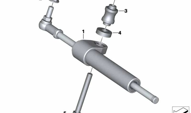 Amortiguador de dirección OEM 32768551900 para BMW Motorrad S 1000 XR (K49) 2014-2019. Original BMW Motorrad.