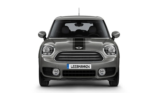 Juego de franjas deportivas negras delanteras y traseras OEM 51142464291 para MINI Countryman F60 (11/2015-07/2020), F60 LCI (05/2019-02/2024). Original MINI.