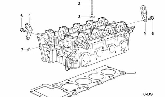 Junta de culata sin amianto OEM 11121736346 para BMW E34, E32, E38. Original BMW.